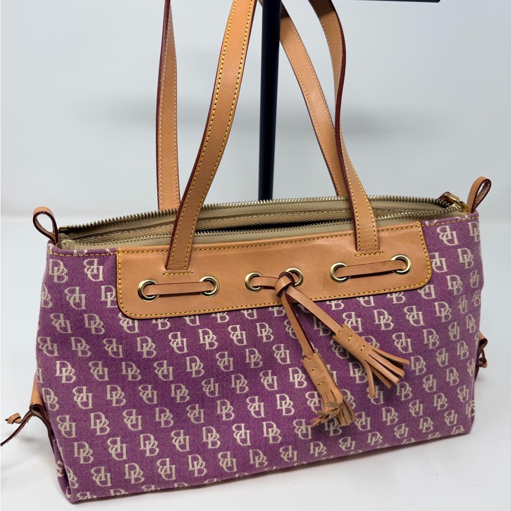 Dooney & Bourke Purple Monogram Shoulder Bag